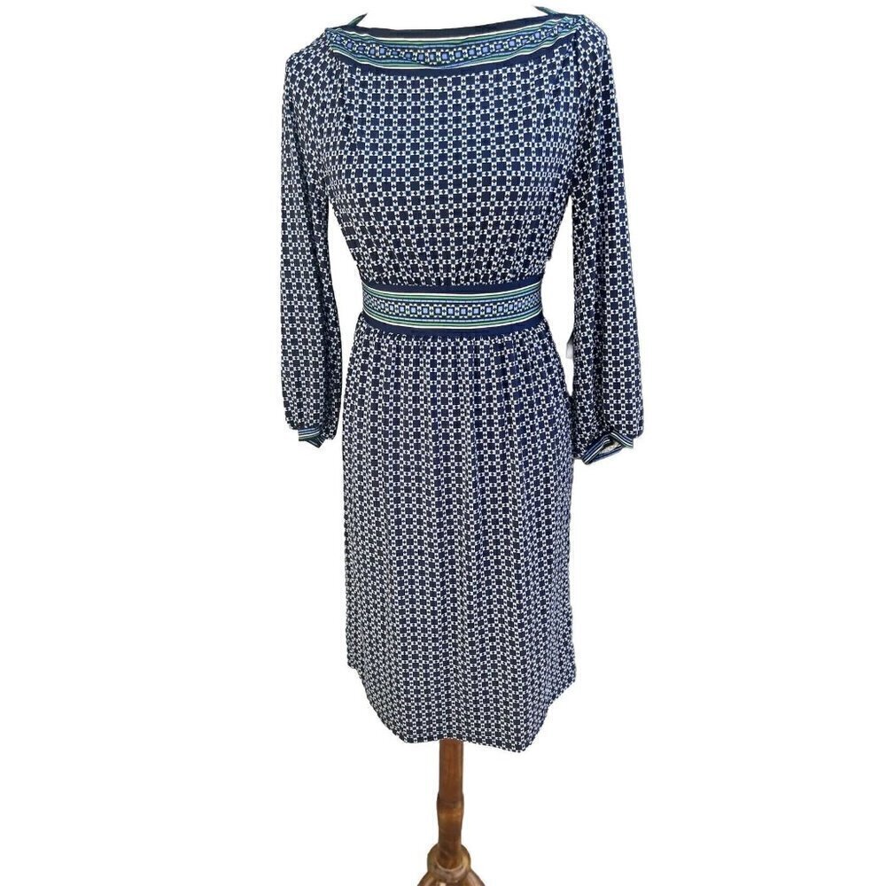 Max Studio Blue Navy Printed Women's Size Small S Sheath Dress $98 - Picture 9 of 16